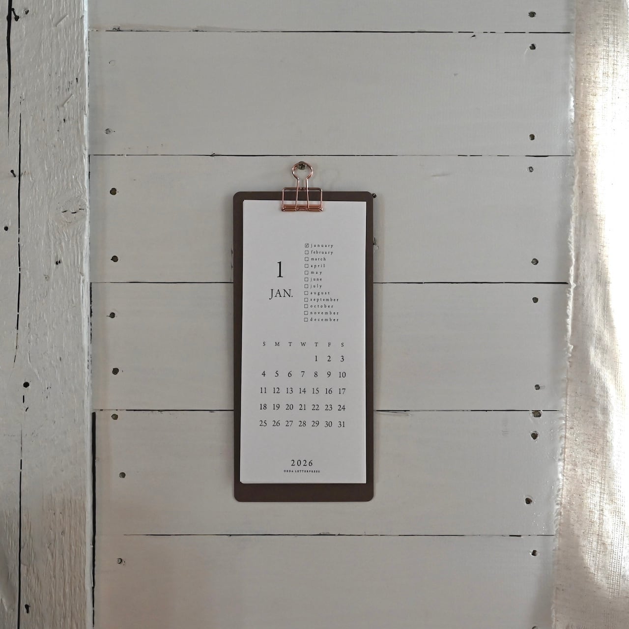 大枝活版室 / LETTER PRESS CALENDAR 2026〈カレンダー・活版・活版