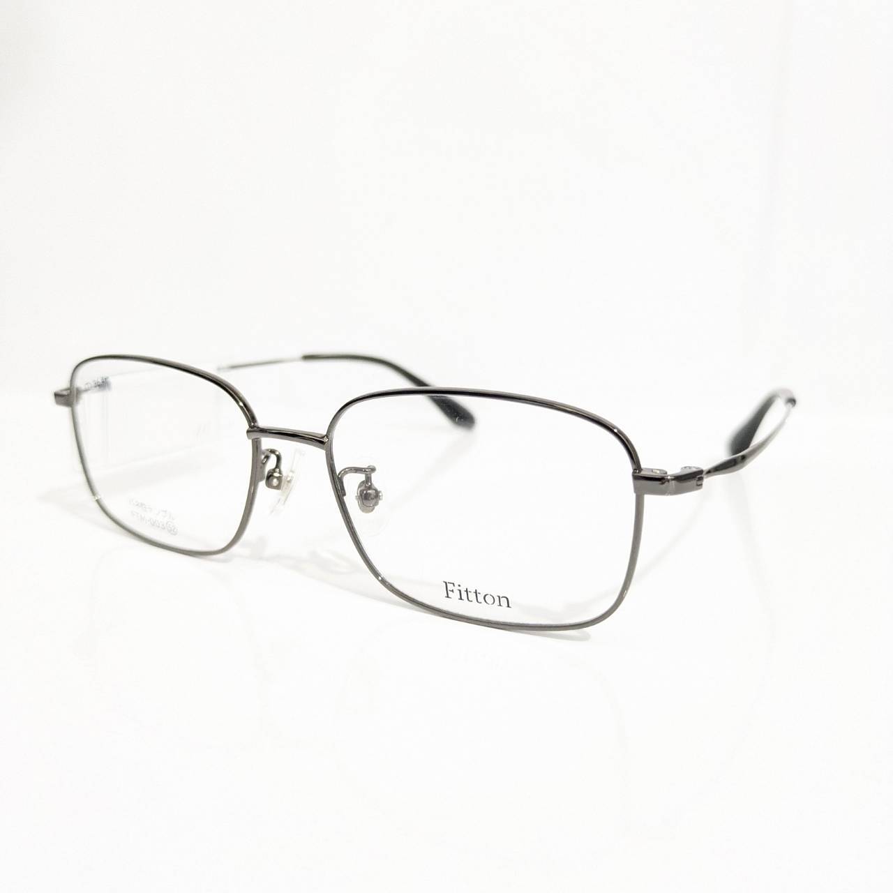 【Fitton】スクエアメタルフレーム ガンメタ