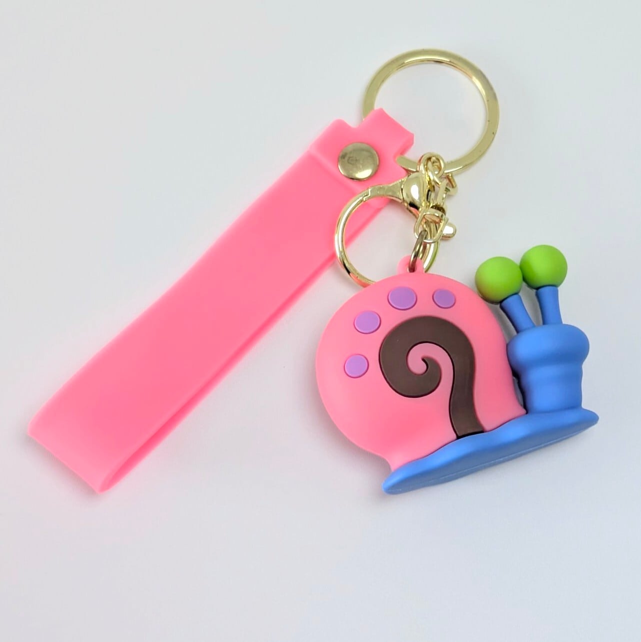 【 SpongeBob SquarePants（ スポンジボブ ）】 『 ゲイリー・ザ・スネイル / ゲイリー 』3D Rubber KeyHolder / 3Dラバーキーホルダー〚アメリカン雑貨 アメトイ〛