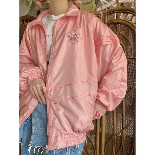 sherbet pink nylon jacket