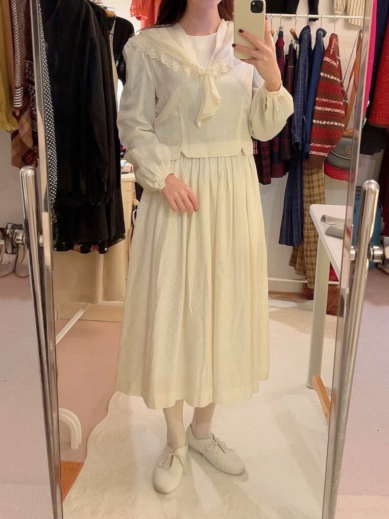 white satin shawl lace one-piece