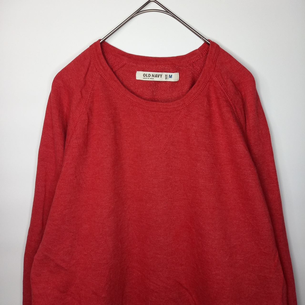 OLD NAVY　クルーネック　ライトスウェット　ガゼット　トレーナー　無地　M