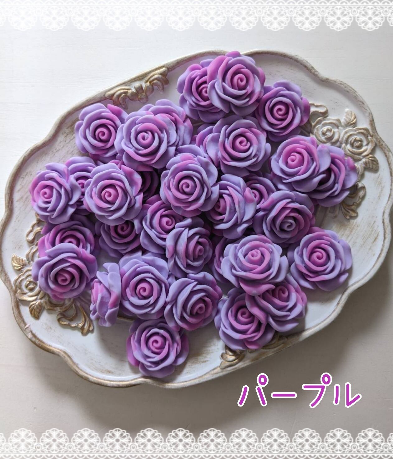 5個]蓄光カラフル薔薇／5色:25mm×25mm | embellir⭐︎.°