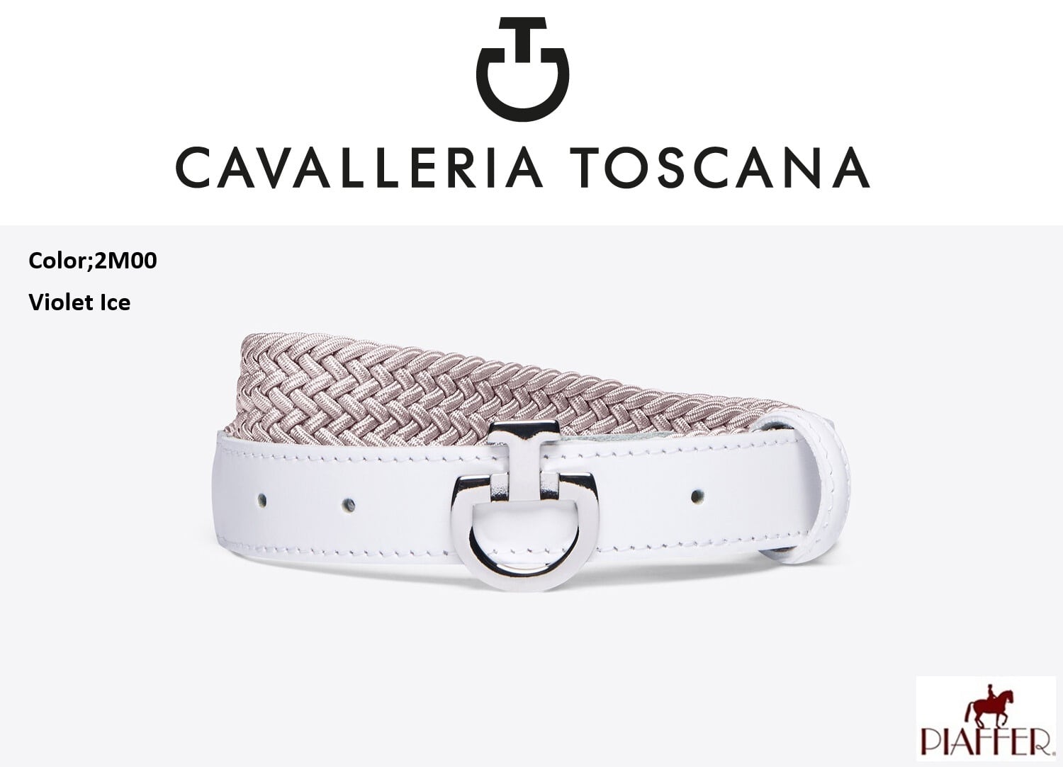 【未使用】CAVALLERIA TOSCANA カヴァレリア トスカーナ ベルト Elastic Belt CT Clasp L ホワイト レディース 乗馬 馬術 Women's elastic belt.