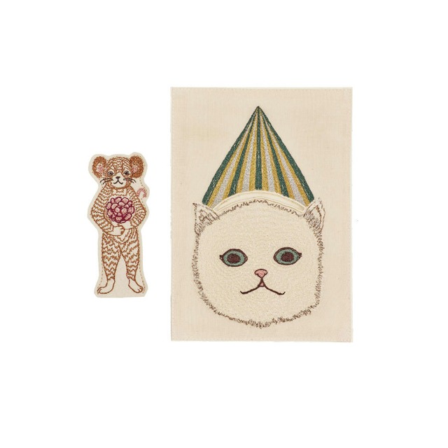【3営業日以内に発送】アラログバスケット キャットベッド / ブロックプリント クッション付き