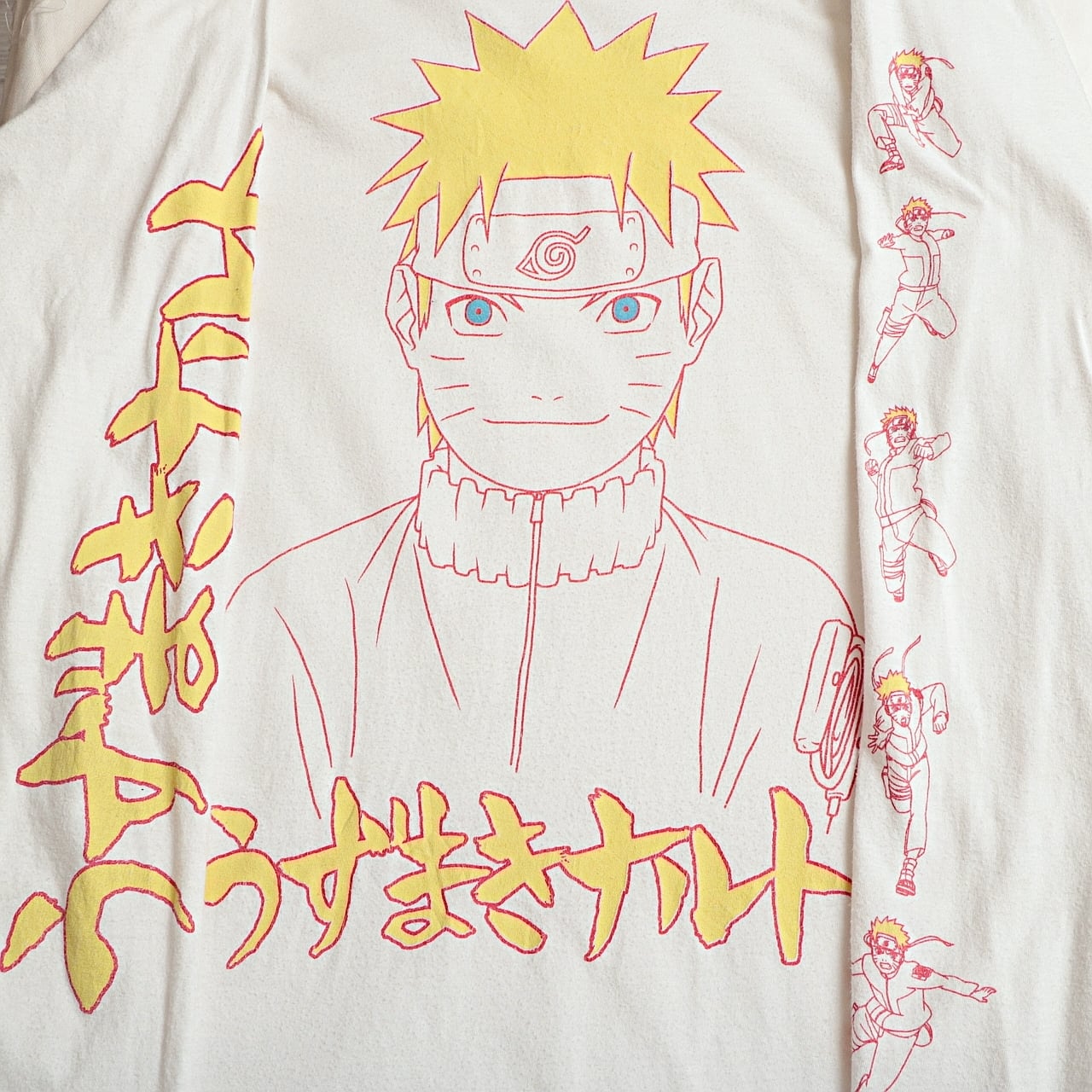 古着 00s ナルト 半袖 シャツ アニメ 漫画 木の葉 集合 ブラック 黒 ② 