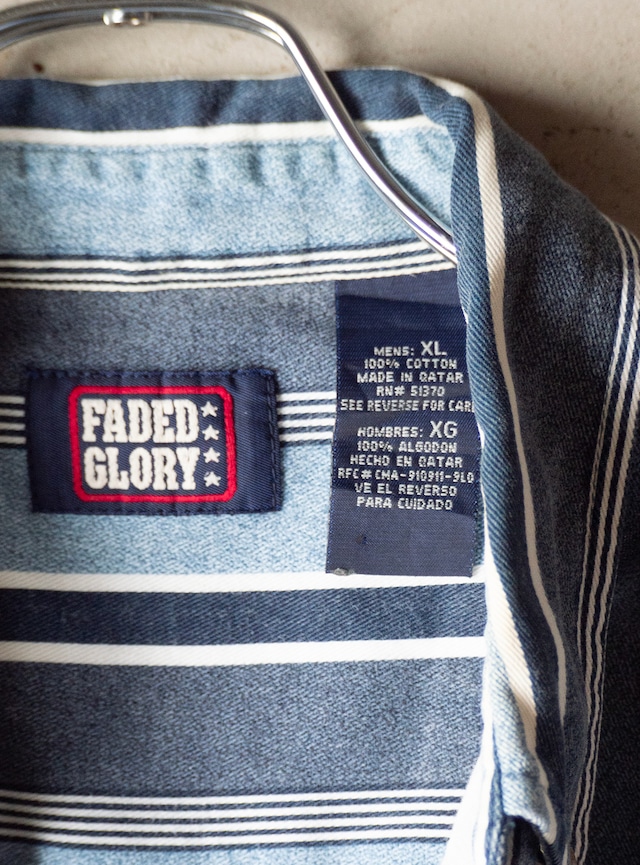 "FADED GLORY" 1990s Multi stripe shirt