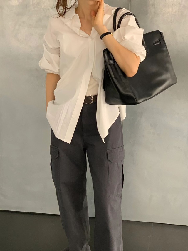 (OUNCE) clean boxy shirt / 2color