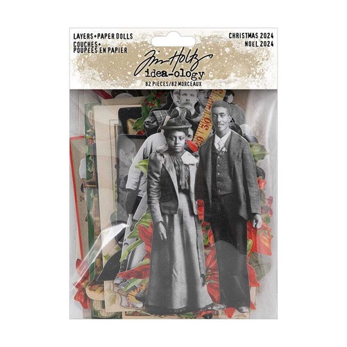 Tim Holtz Idea-ology　クリスマスのダイカット素材82枚入り　Christmas Layers + Paper Dolls TH94414【Tim Holtz（ティムホルツ）】[TH-34m]