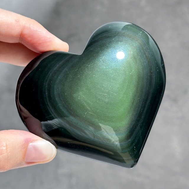 レインボーオブシディアン ハート15◇ Rainbow obsidian ◇ 天然石・鉱物・パワーストーン