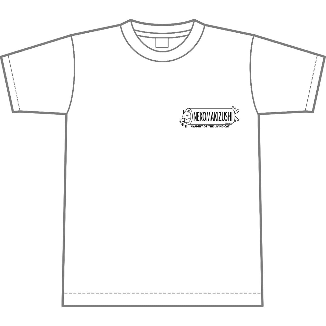 【4571576733709予】ニャイト・オブ・ザ・リビングキャット Tシャツ NEKOMAKIZUSHI M