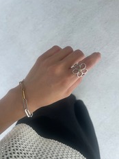 バイカラーリンクブレスレット