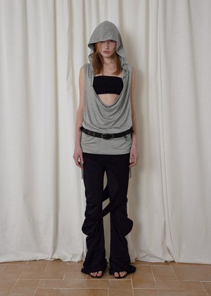[BOHEMSEO] COWL BOXER HOODIE, LIGHT GRAY 正規品 韓国ブランド 韓国通販 韓国代行 韓国ファッション BOHEMIAN SEOUL ボヘミアンソウル 日本 店舗