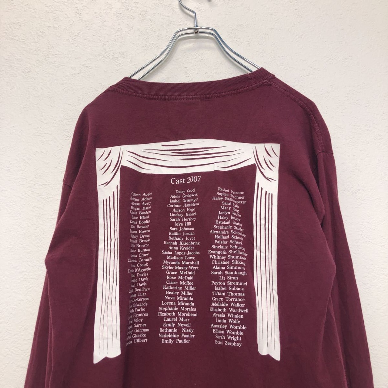 GILDAN プリント ロング Tシャツ M バーガンディー ギルダン ロンT 