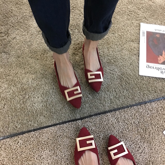 フラットシングルシューズレディース2020新しい春バージョンのネットレッドワイルドフェアリースタイル浅口スクープシューズファッションエンドウ豆シューズトレンド フェイクシューズ32902363368