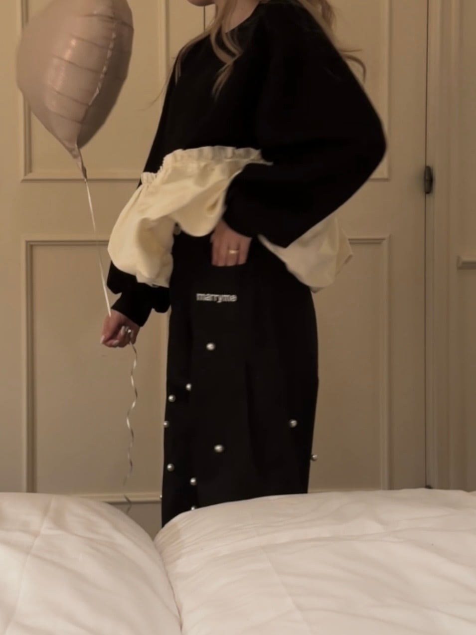 MARRYME PERL LOGO PANTS | MARRY ME.official