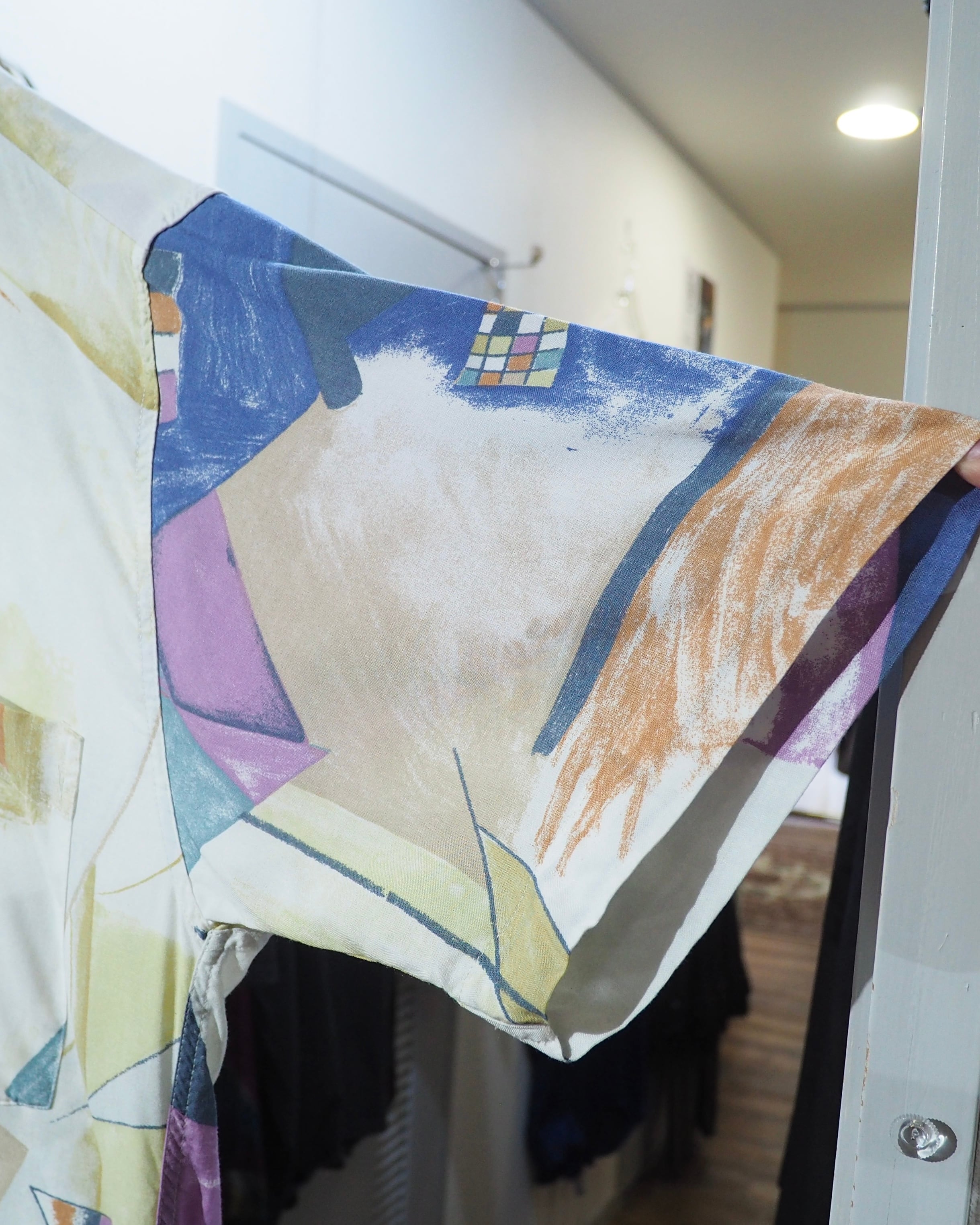 1990s Colorful Abstract art printed vintage loose SS shirt