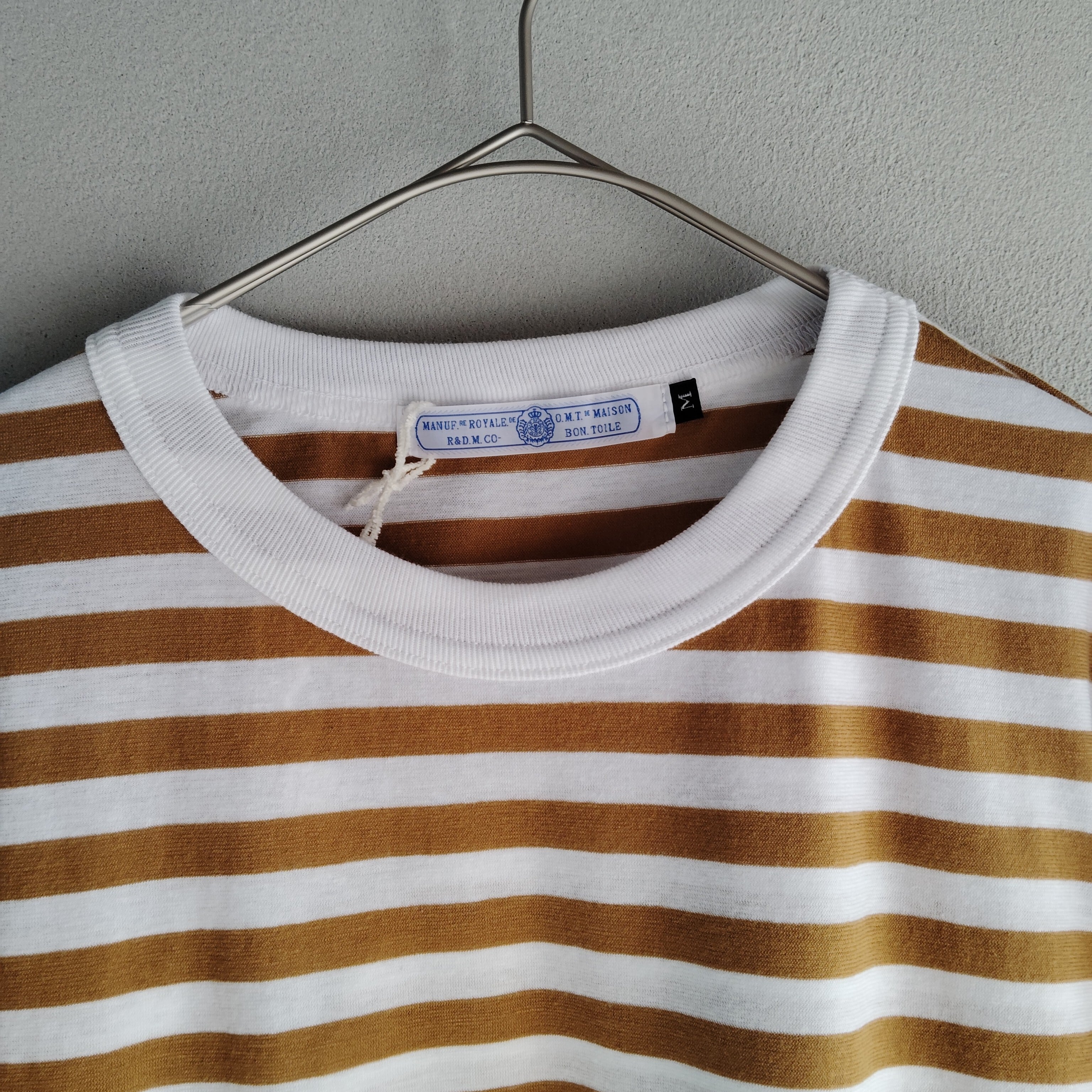 R&D.M.Co-/OLDMAN'S TAILOR GAUZE BORDER L/ T SHIRT／ガーゼボーダー