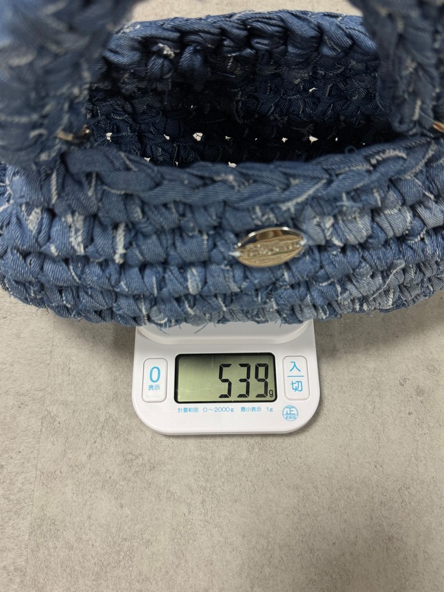 《1点もの》angle denim bag /medium blue