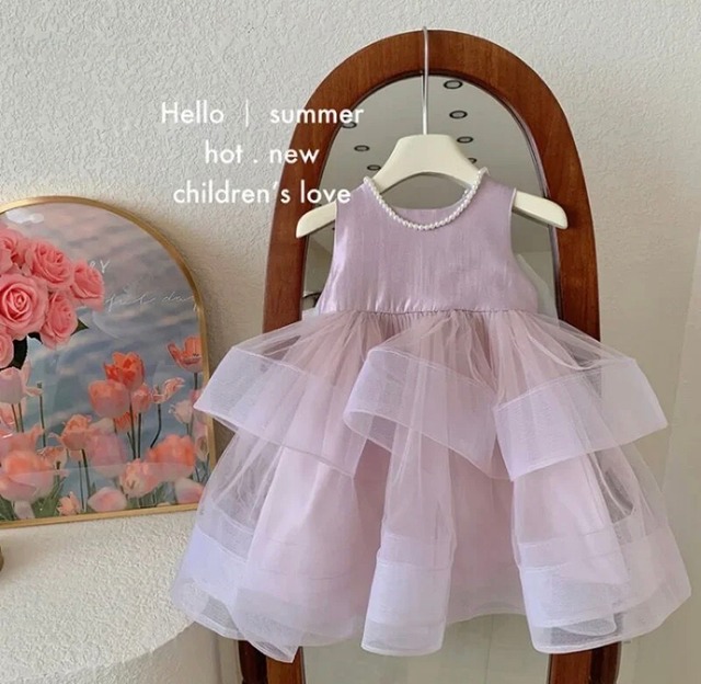 予約 fluffy lavender dress