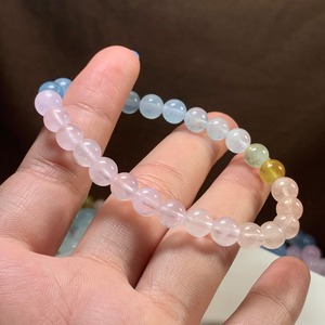 no3.爽やかパステル☆グラデーションミックスベリル ブレスレット