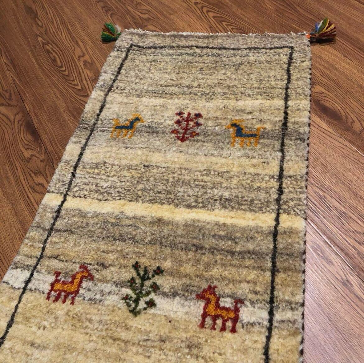 ペルシャギャッベ( ギャベ )ラグ ベッドサイド 廊下 ランナー No.8250 ペルシャギャッベ( ギャベ )ラグ ベッドサイド 廊下 ランナー No.GK