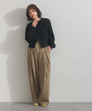 33132 フロントスリットZIPニット black