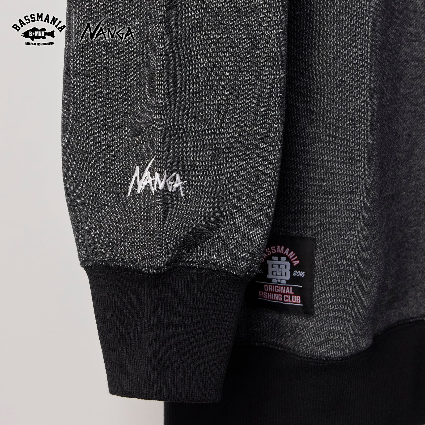 NANGA×BASSMANIA】コラボデザインフーディー ［BLK］［限定生産