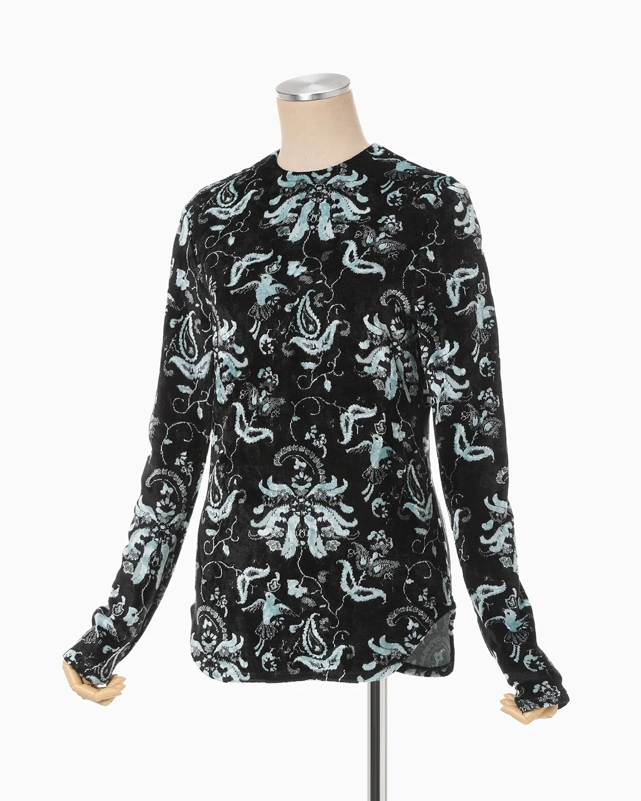 Mame Kurogouchi】Velour Jersey Top/black | TOLMA.