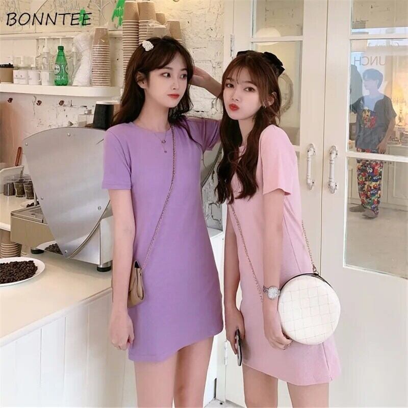 【新作】【送料無料】 ロング Tシャツ女性ストレッチスリム半袖 O ネックシンプルな韓国の友人ストリート新着オールマッチ Camisetas スタイリッシュ 0241208624837