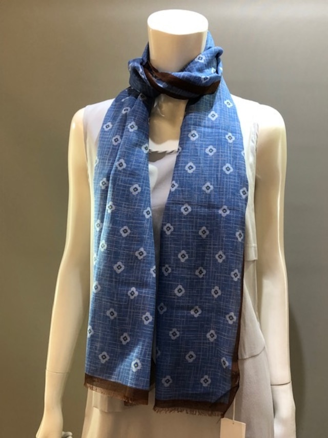 LARIOSETA(ラリオセタ）OF421/82160 Col.503 コットンジャガード織りスカーフ