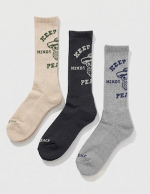 【GOHEMP】IMAGINE&PEACE CREW SOCKS