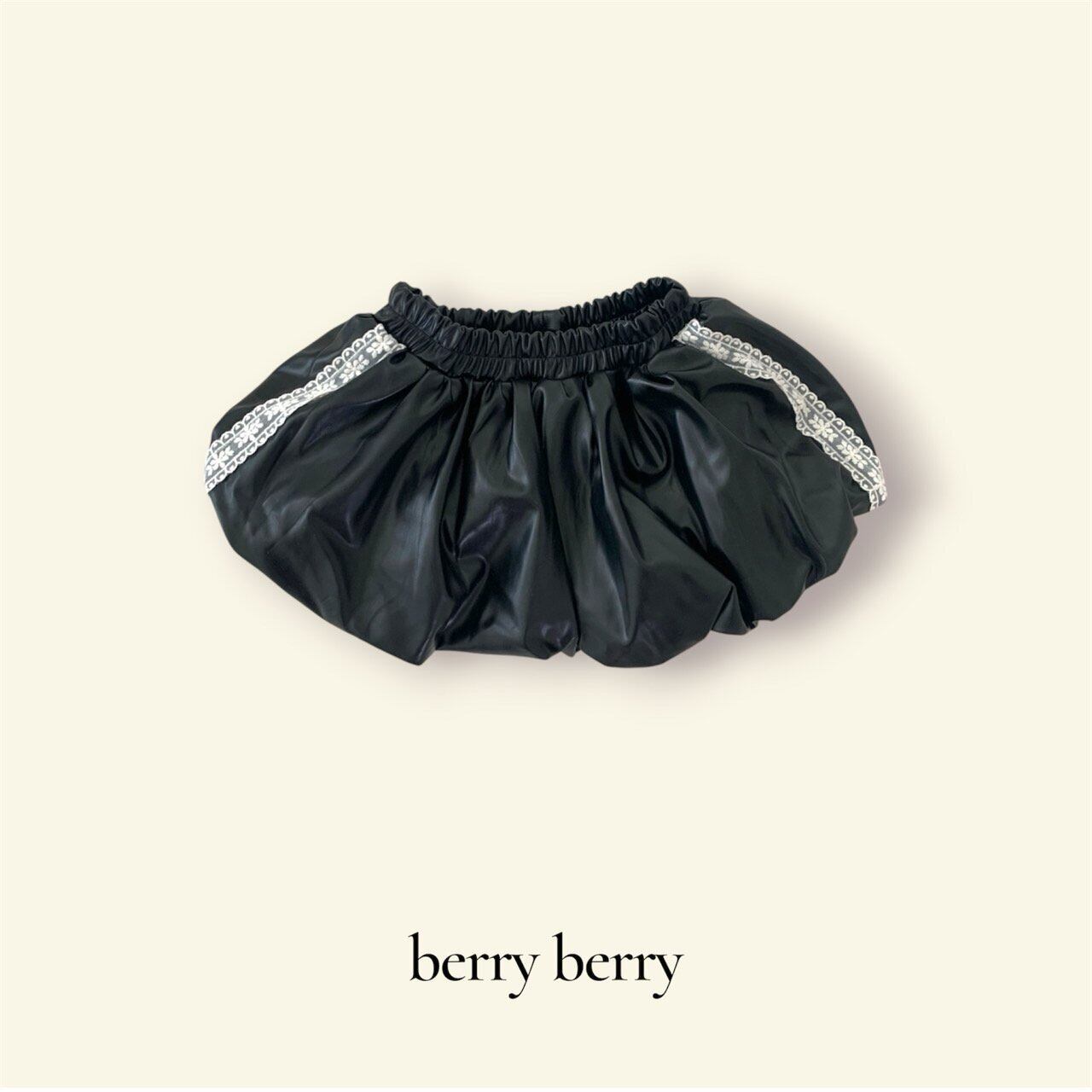 【2点送料無料】«予約»«ジュニアサイズあり»«berry berry» レザーバルーンスカート
