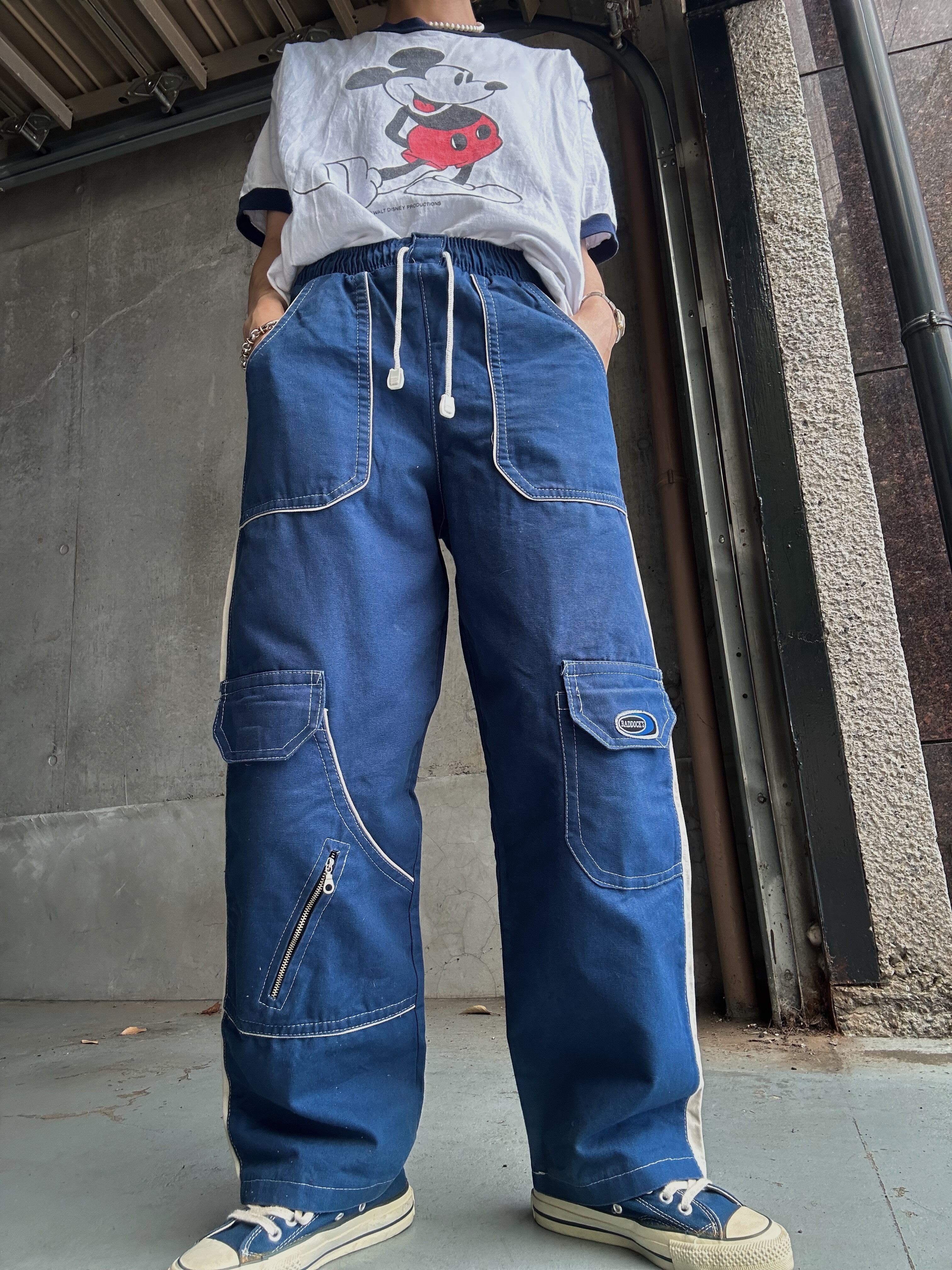 (PT772)side stripe cargo pants