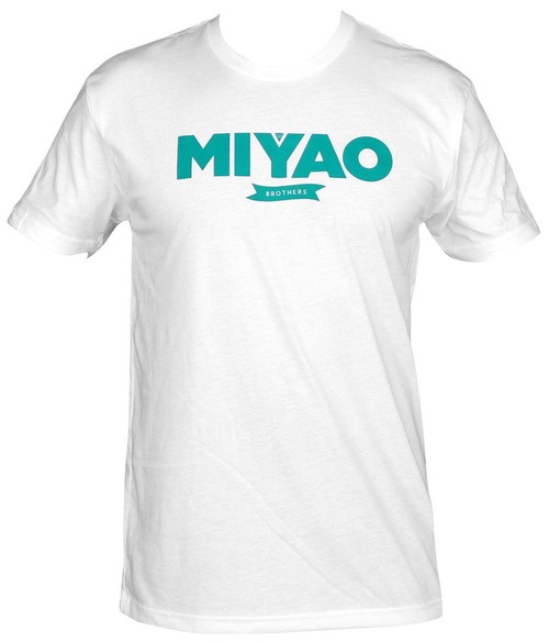 ミヤオTシャツ　ホワイト／グリーン　BY WANT VS NEED｜格闘技、柔術Tシャツ