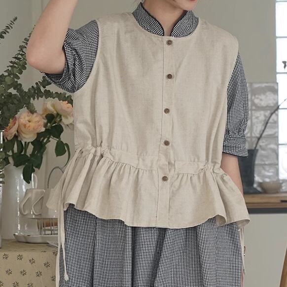 ノースリーブデザインシャツ M0125