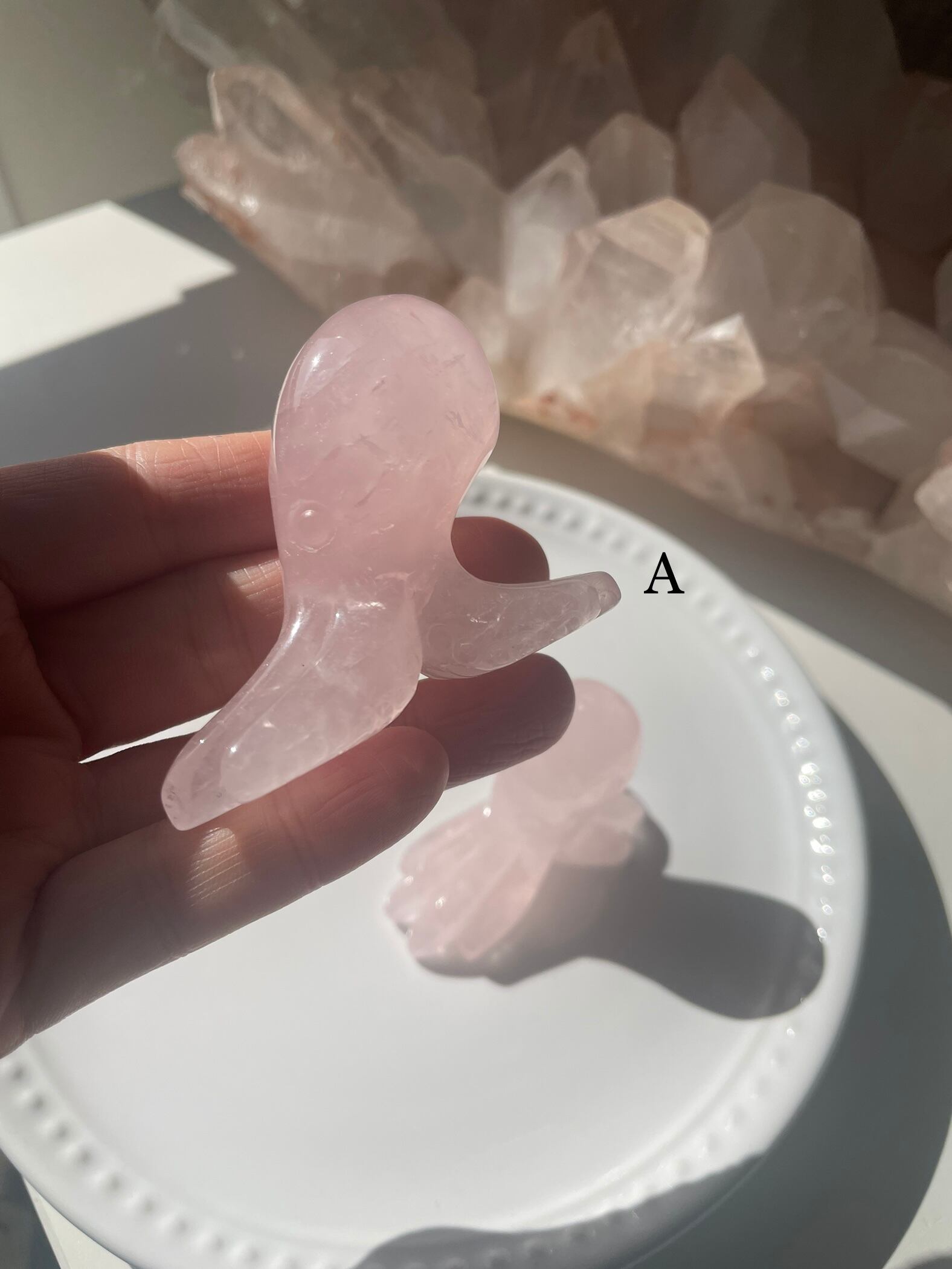 Rose Quartz Octopus/ ローズクォーツ　タコ