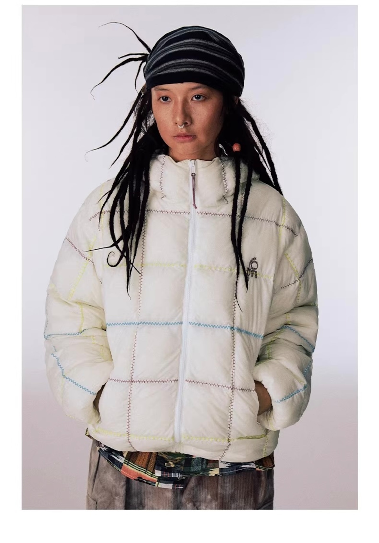 CONP Semi-sheer Chain Down Jacket