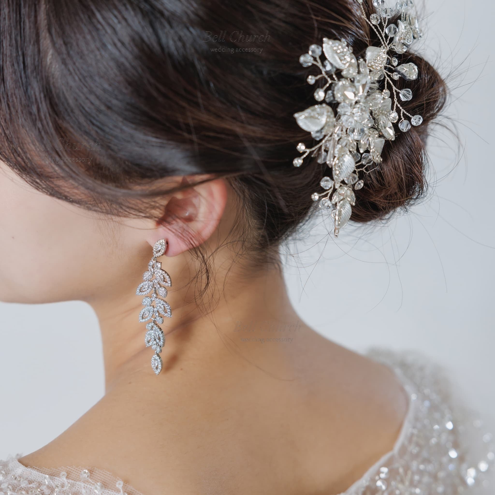 ブライダルピアス イヤリング｜ジルコニア｜シルバー(BC-E100