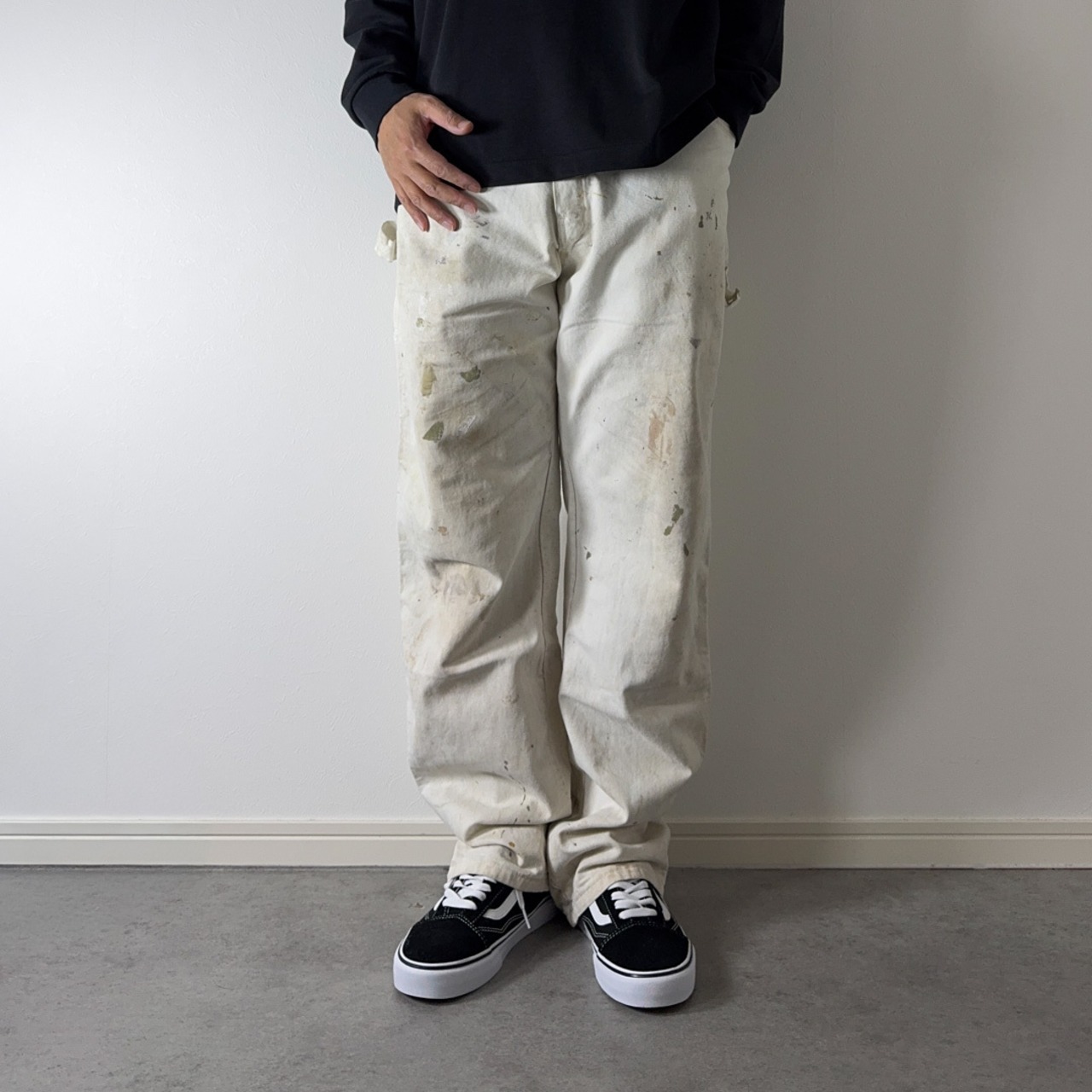 Dickies Distressed White Painter Pants W36L32 古着 - 17