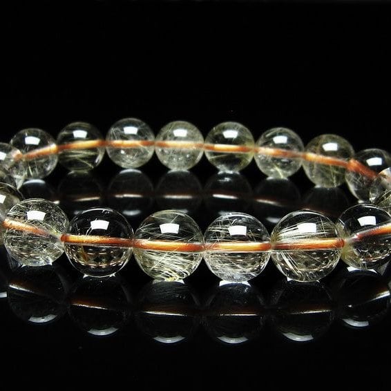 ルチルクォーツ ブレスレット 10mm タイチンルチル ブレスレット メール便可 [M便 1/10] 111-49190