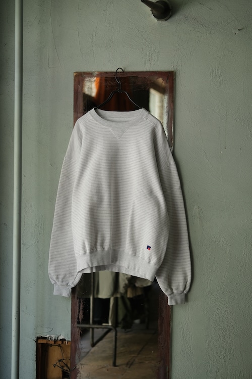 Utah／90's "RUSSELL ATHLETIC" HIGH COTTON boarder sweat／white