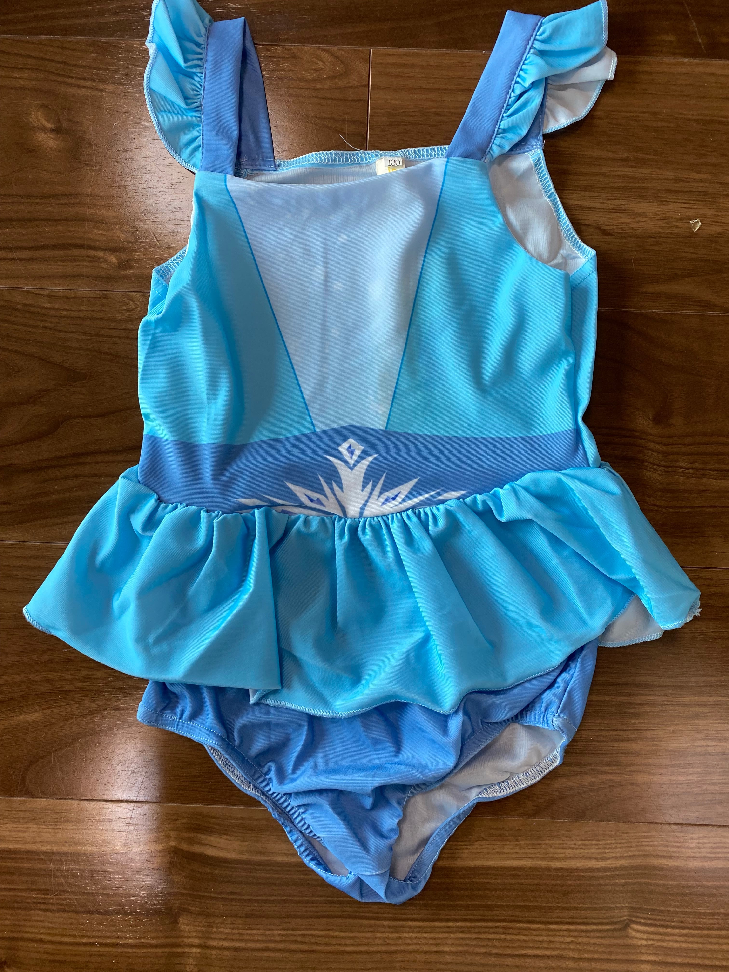 エルサ風水色ドレス 110サイズ かわいい♡プリンセス風水着♡エルサ