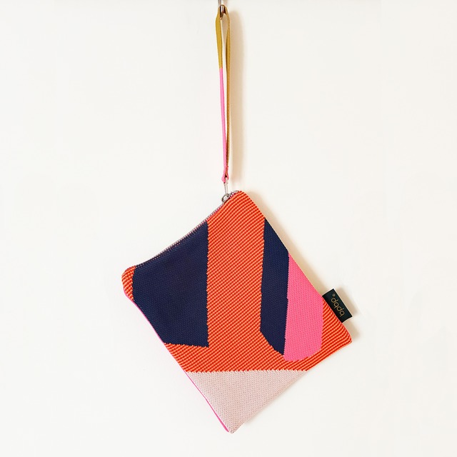 【MASARU SUZUKI】鈴木マサル PIPING HAND STRAP KNIT BAG COLOR ROLL パイピング ハンドストラップ ニットバッグ -カラーロール-