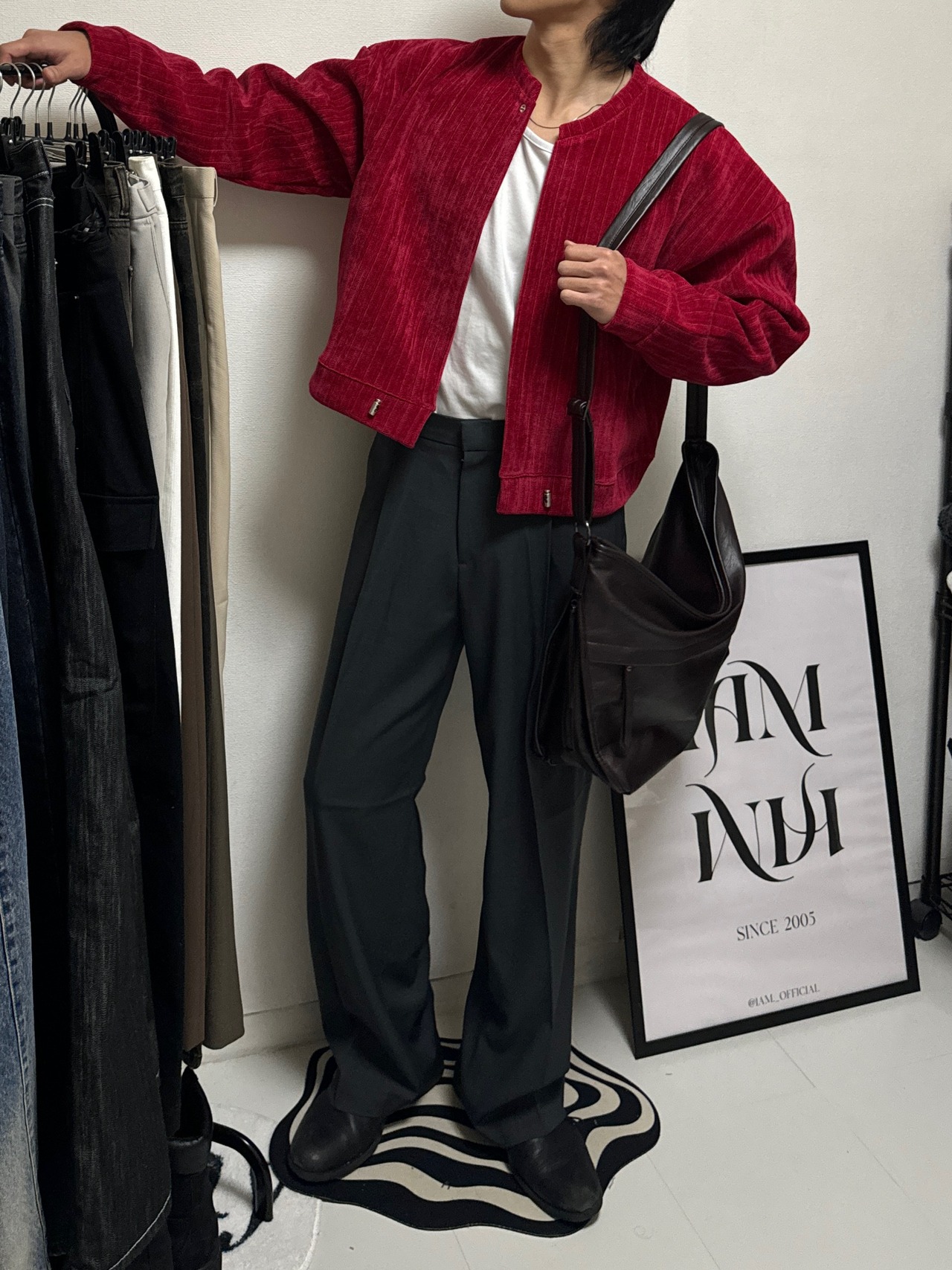 Basic One-Tuck Semi Wide Slacks(3color) - 9