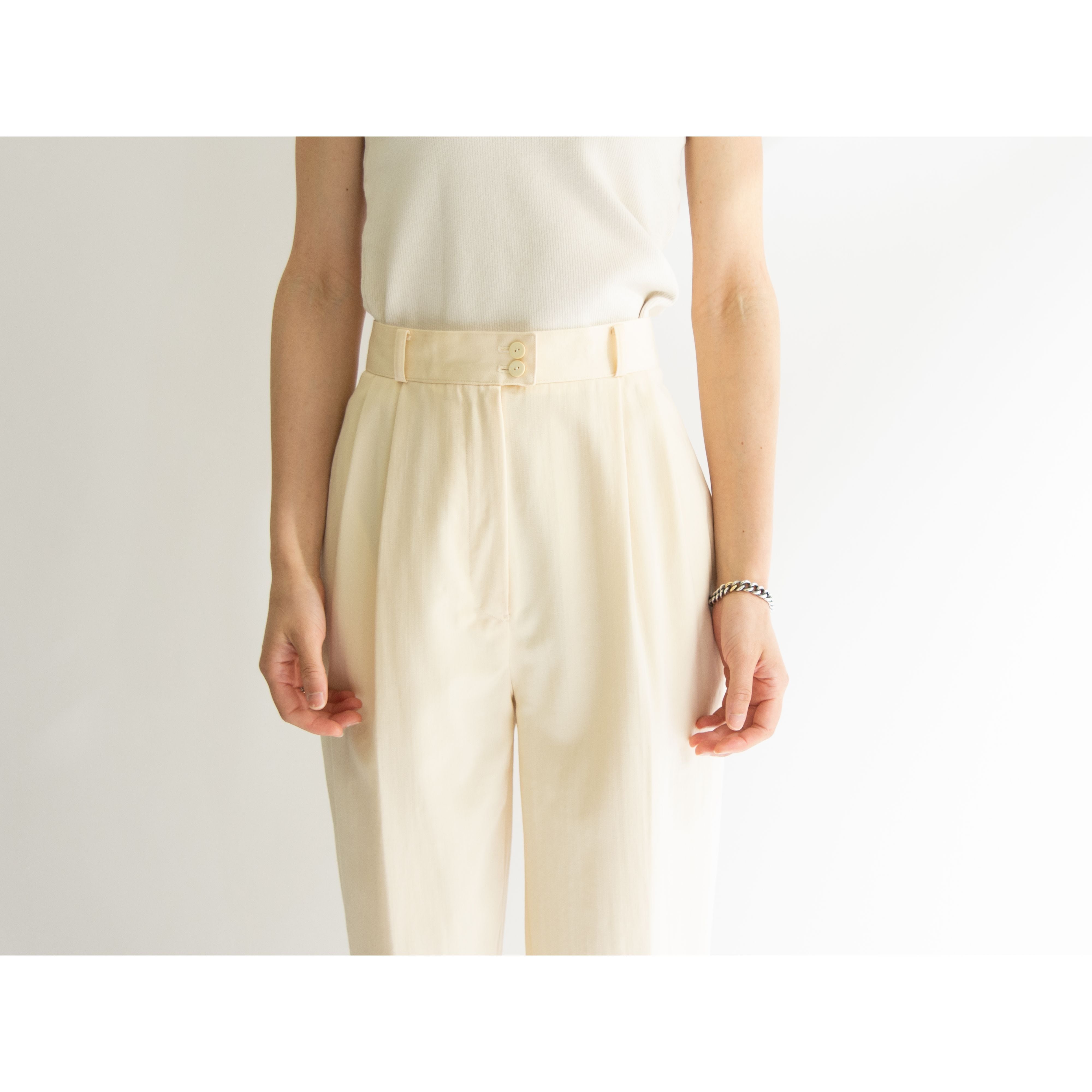 【HANAE MORI】Wool 2Tuck Pants（ハナエモリ ツータックウールパンツ）