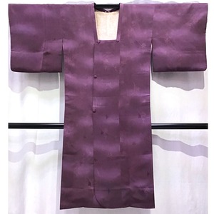 着物・雨コート・植物文様・紫系地・No.200701-1975・梱包サイズ60