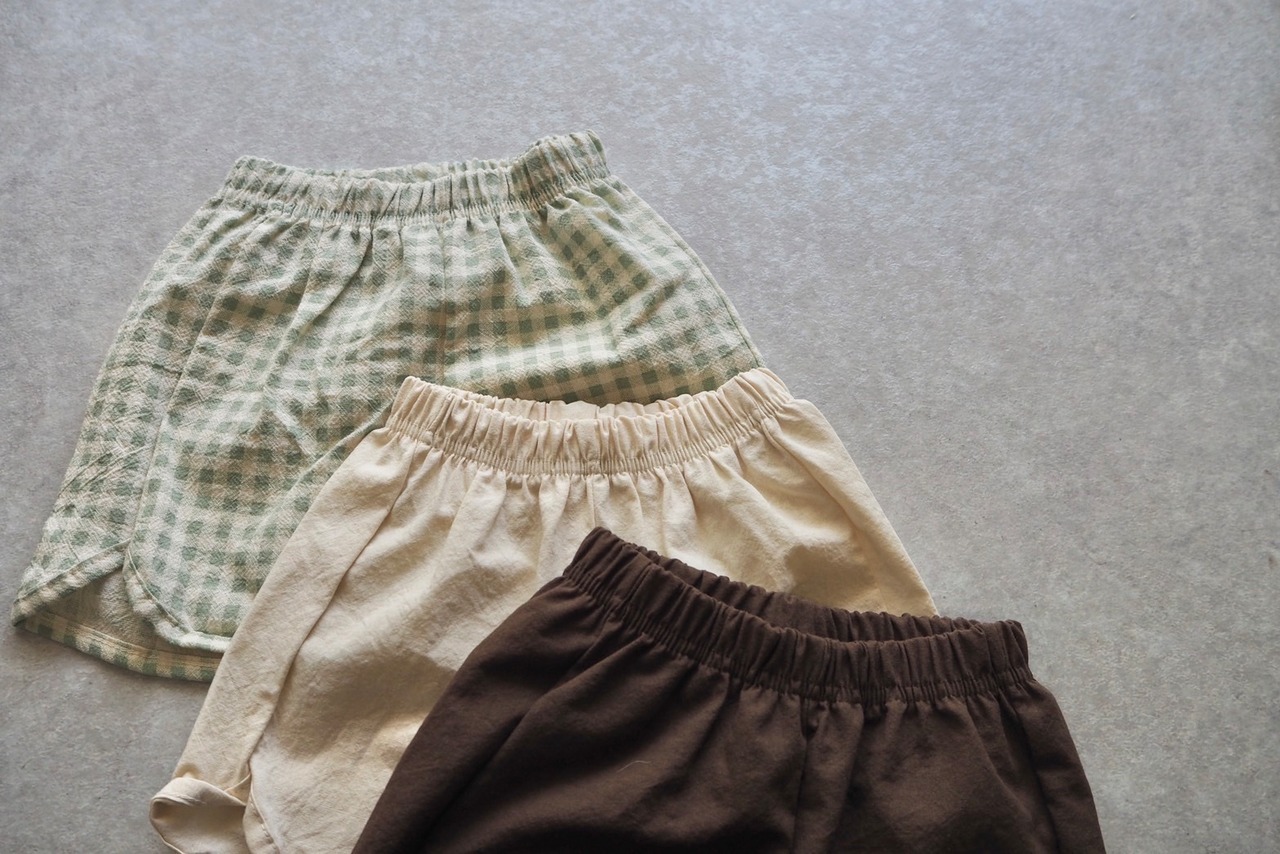 【Aosta】シンプルコットンショートパンツ - 19