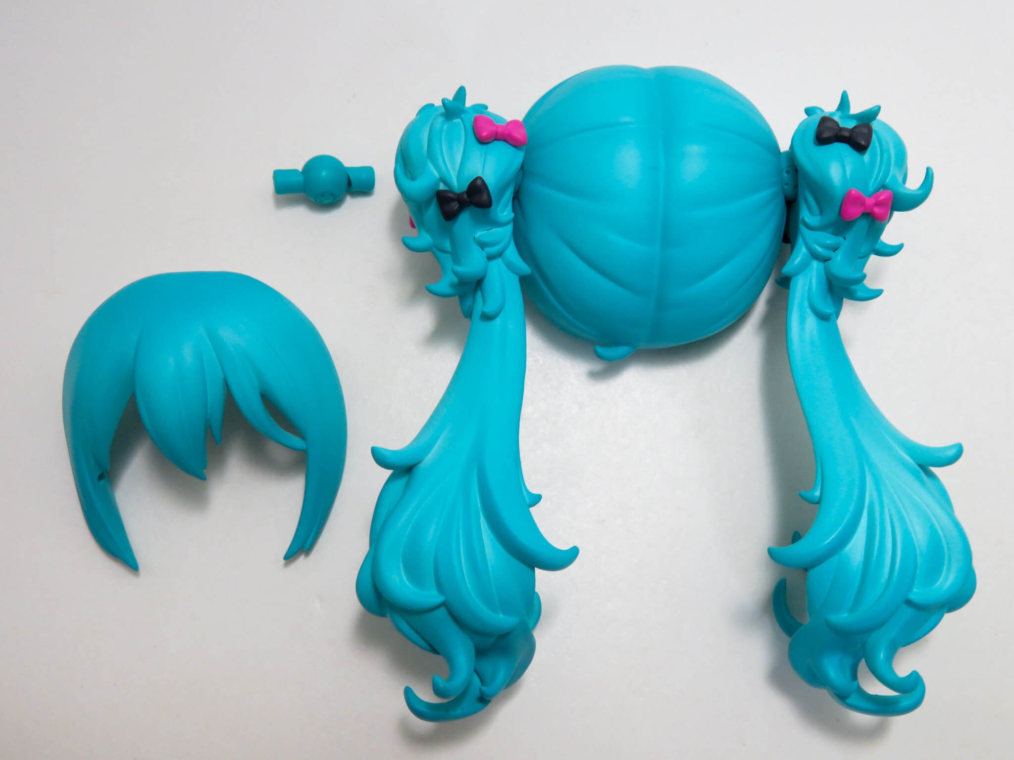 ※2(A−ランク)【2775a】 初音ミク めがね×カフェVer. 髪パーツ ツインテール ねんどろいど