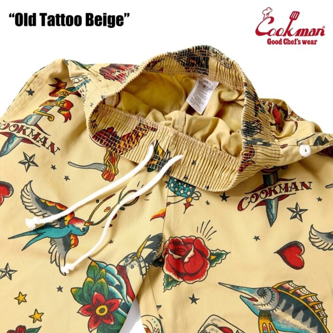 COOKMAN Chef Pants Old Tattoo BEIGE | PAY ID
